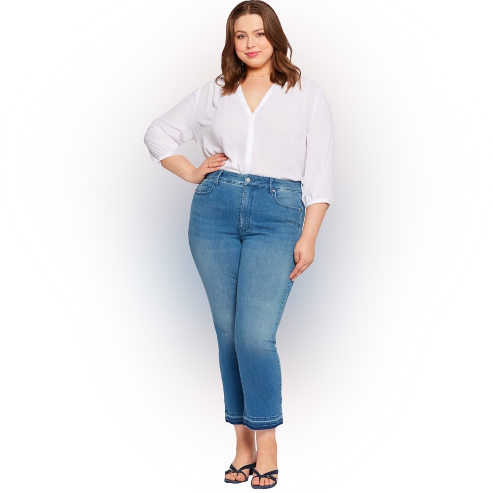 NWT 💙 NYDJ Marilyn High-Rise Straight Ankle Jeans Petite Plus 20WP in “Stunning”